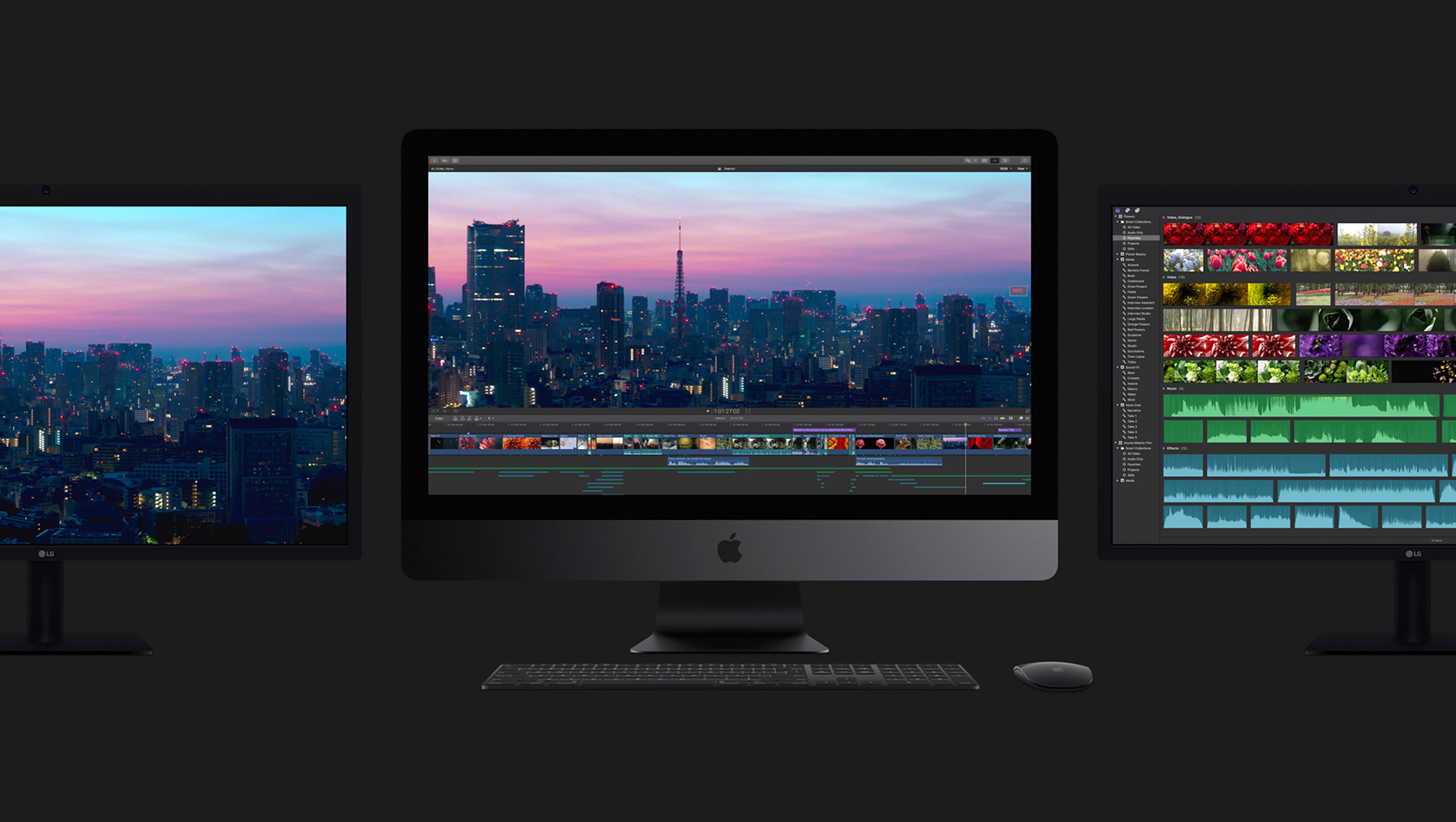 A handout photo made available by APPLE shows Apple's new iMac Pro which was introduced during the keynote address at the Worldwide Developers Conference. The iMac Pro is described by Apple as a workstation-class product line for pro users with a 27-inch 4K display, up to 18-core Xeon processors with 22 Teraflops of graphics computation. It is scheduled for December 2017 shipping starting at $4,999.