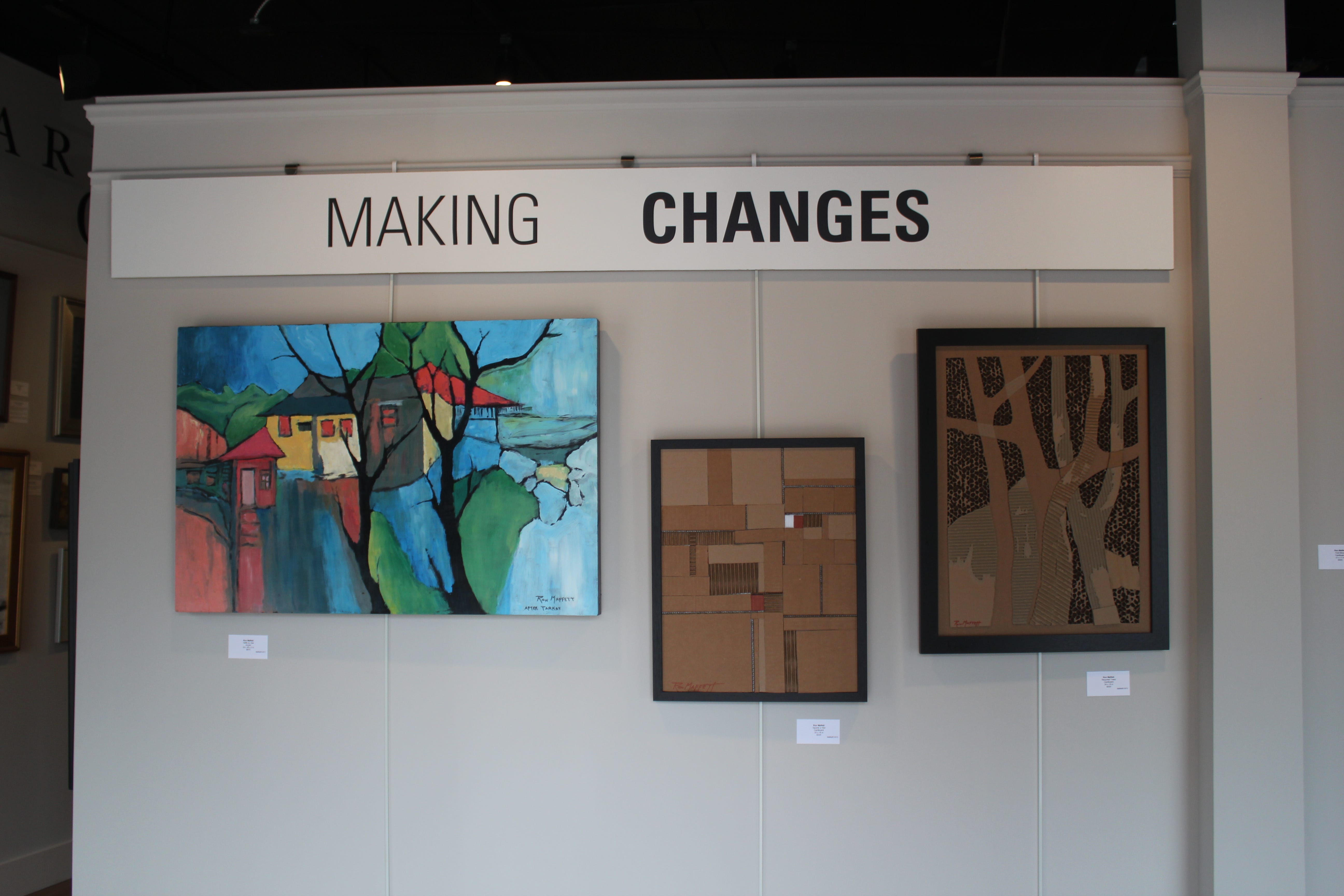 The first show in the newly moved Red House Gallery is called "Making Changes."