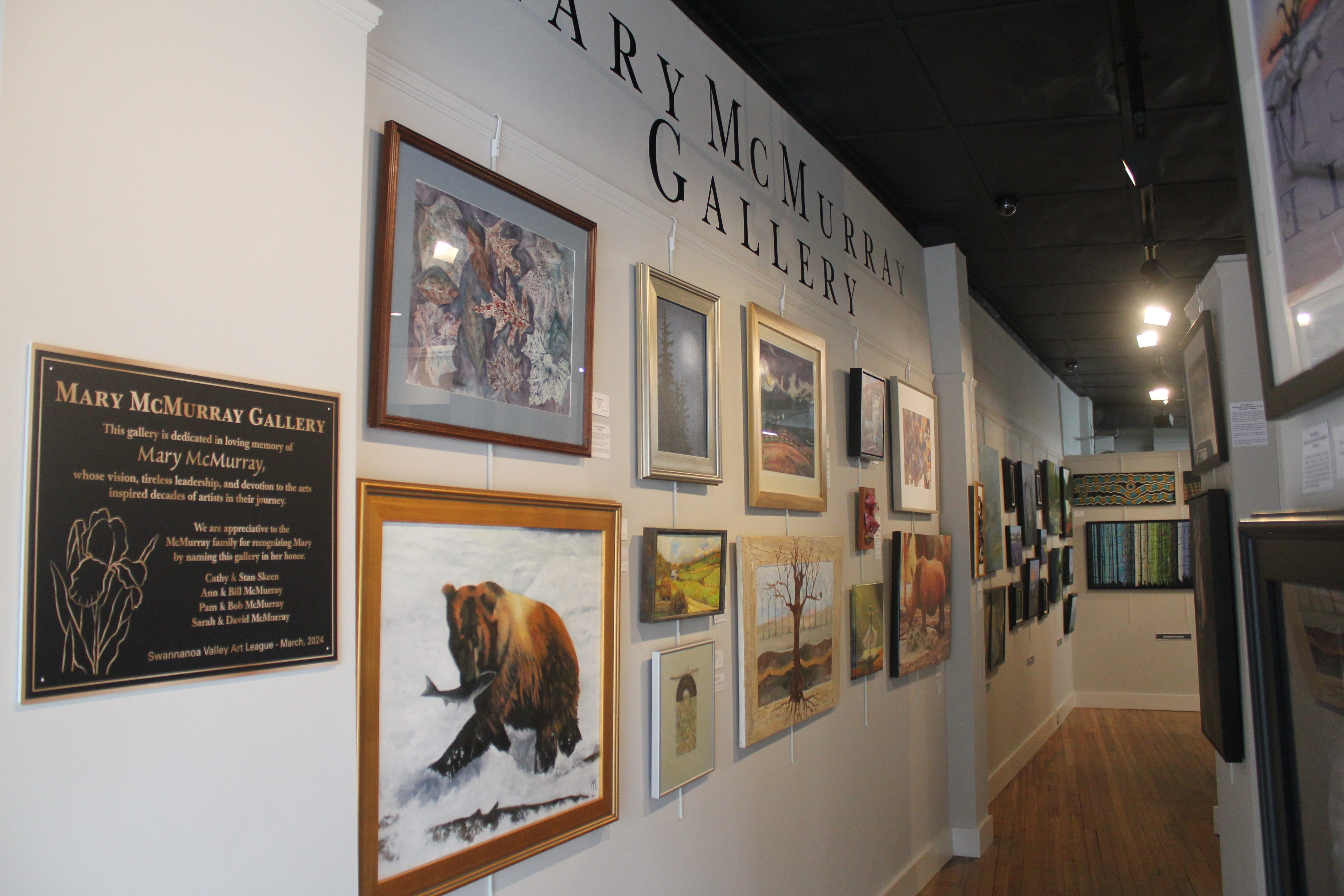 The Mary McMurray Gallery is located on the main floor of the Red House Gallery.