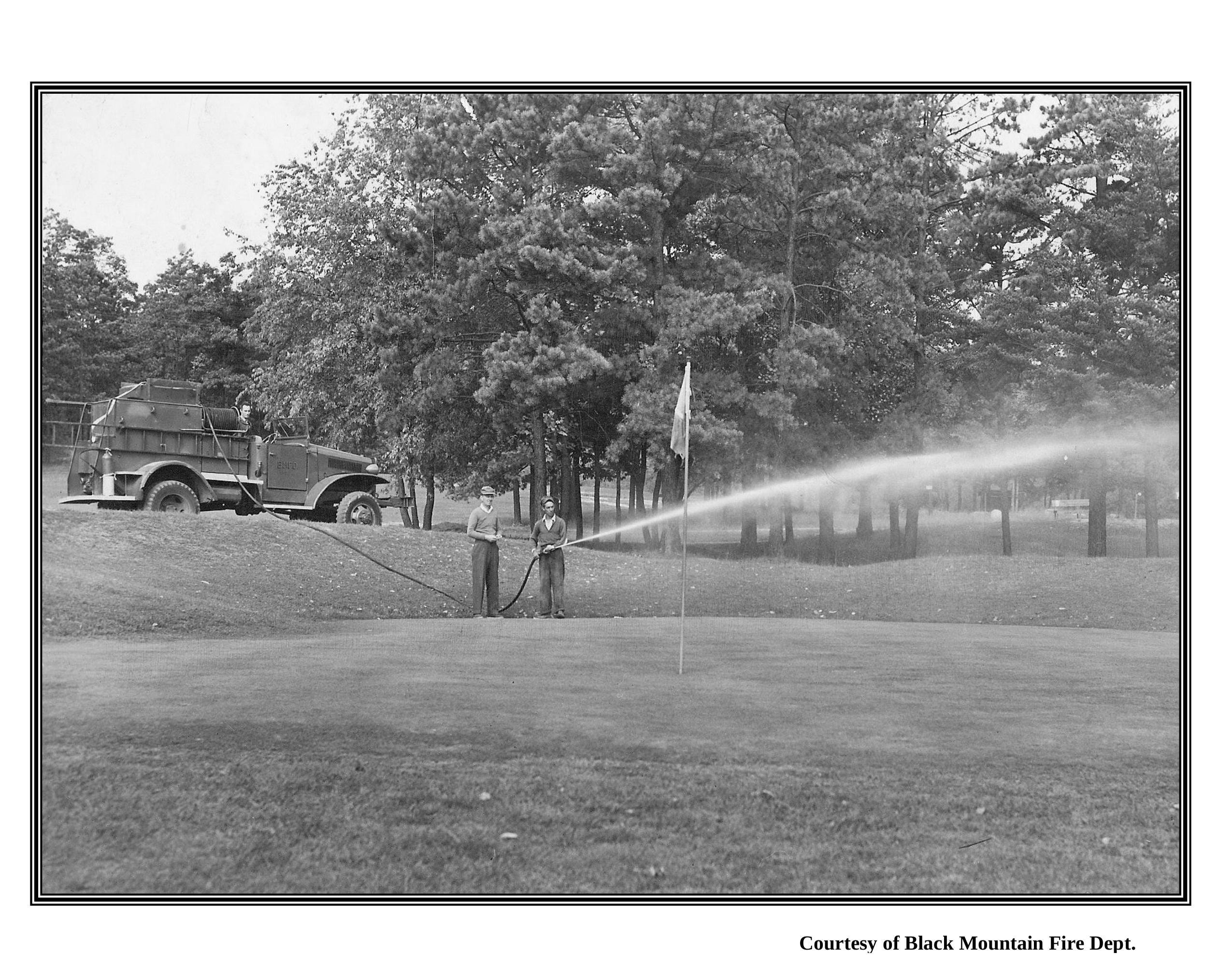 This undated photograph gives us a glimpse into the Black Mountain Golf Course operations.